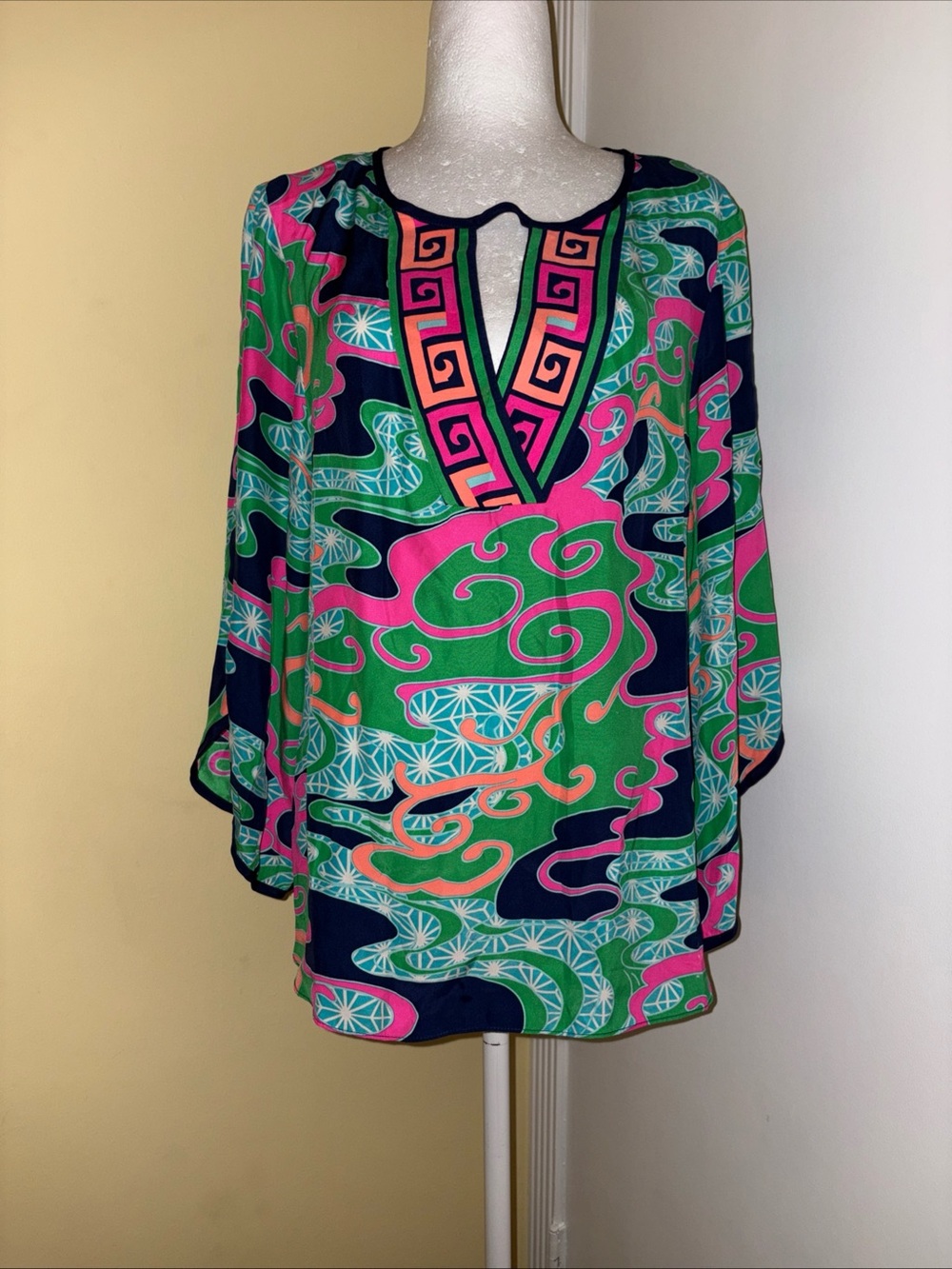Alice & Trixie Pink, Green & Navy Printed Tunic M